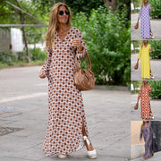 Summer Geometric Printed V-neck Long Dress Fashion Long Sleeve Slit DrOverview:
 
 Unique design, stylish and beautiful.
 
 Good material, comfortable wear.
 
 A variety of colors, any choice.
 
 
 


 Product information:
 
 Pattern: ZIP UP EXPRESSWoman-neck Long Dress Fashion Long Sleeve Slit Dresses