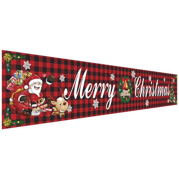 Christmas Festive Banner & Curtain Set