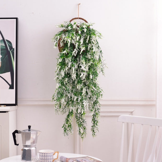 "BloomVine: Hanging Artificial Flower Wall Decoration"**Product Description:** 


 
 
 


 Add a touch of elegance to your home, garden, or wedding décor with the 
 
 **BloomVine: 
 
 Hanging Artificial Flower Wall DecoZIP UP EXPRESSGardenHanging Artificial Flower Wall Decoration"