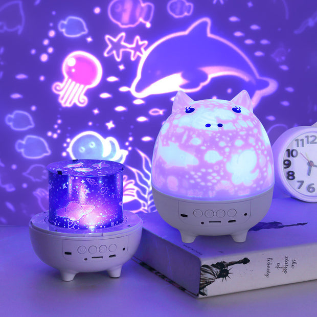 Cartoon Pig Remote Control Projector Night Light