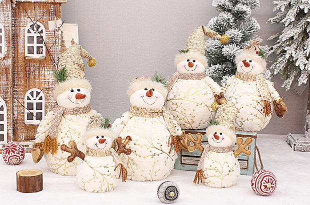 Velvet Snowman Holiday Decor Accent