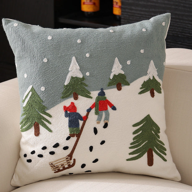 Christmas Festival Snowflake Pillow Covers