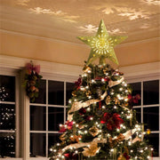 Starry Snowflake LED Tree Topper Projector