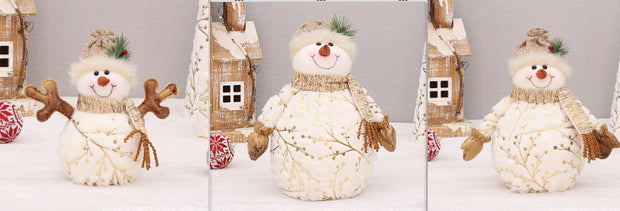 Velvet Snowman Holiday Decor Accent