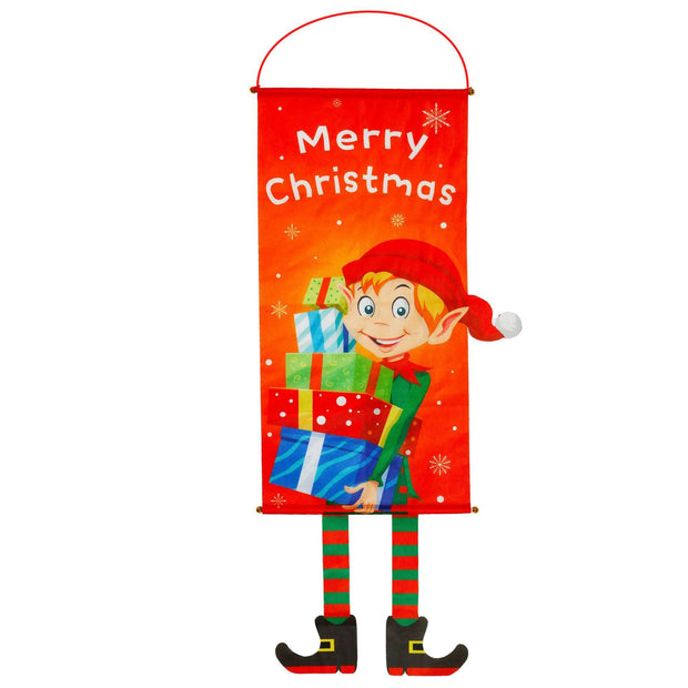 Christmas Festive Banner & Curtain Set