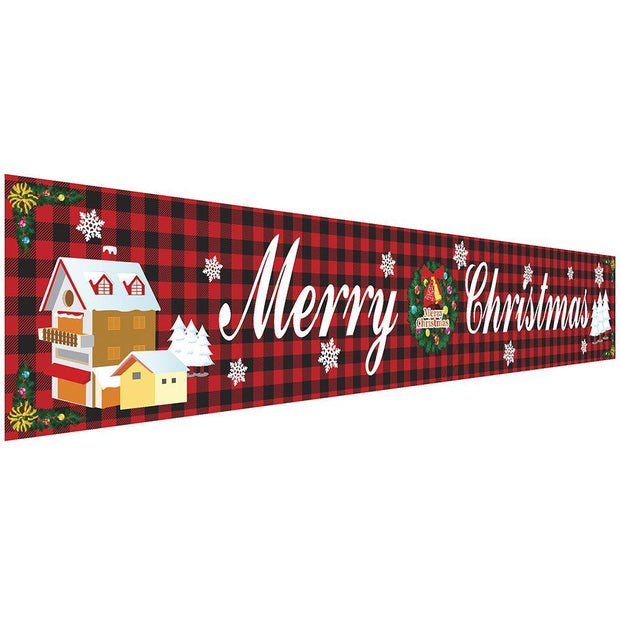 Christmas Festive Banner & Curtain Set