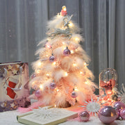 Blush Feather Mini Christmas Tree Decor