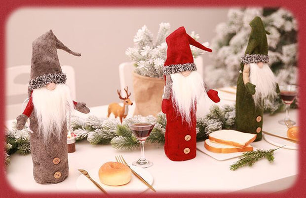 Faceless Holiday Bottle Cover Doll