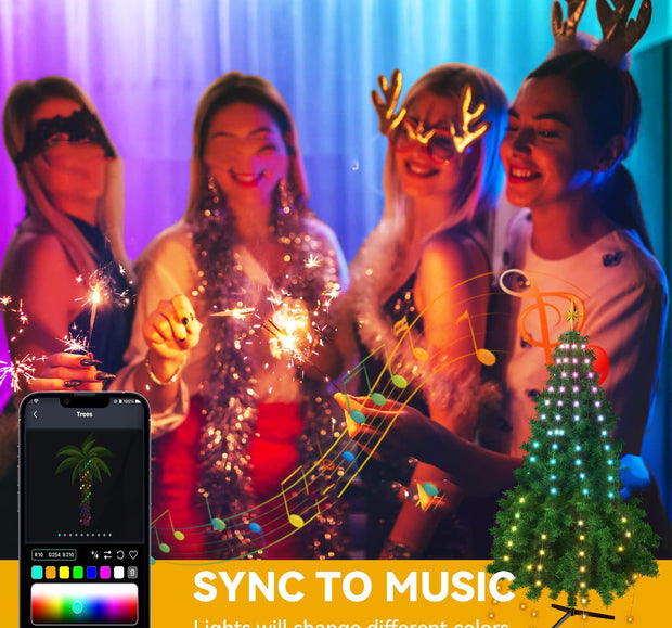 Magic Color APP-Controlled Christmas Tree Lights