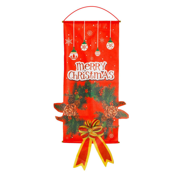 Christmas Festive Banner & Curtain Set