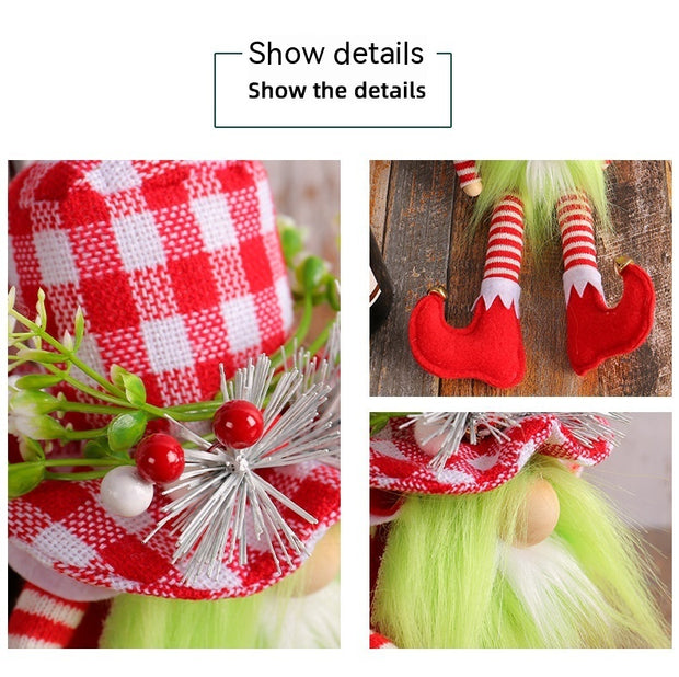 Jolly Long-Legged Green Beard Christmas Doll