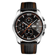 BoldEdge Men's Leather Quartz Sports Watch