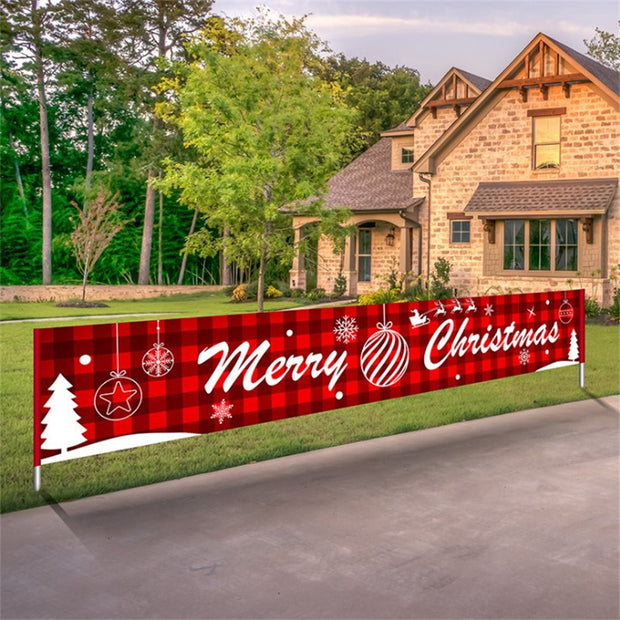 Christmas Festive Banner & Curtain Set