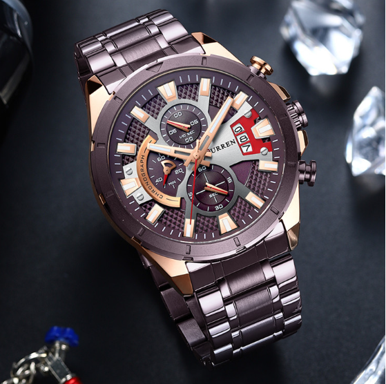 Business steel strap waterproof quartz watchProduct Description📝This product is available for fast shipping. If you like it and decide to sell it, please send it to your agent.Product Detail📝ZIP UP EXPRESSBusiness steel strap waterproof quartz watch