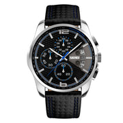 BoldEdge Men's Leather Quartz Sports Watch