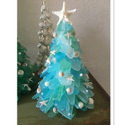 DIY Blue Glass Christmas Tree Ornament