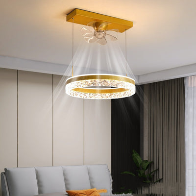 New Ceiling Light Invisible Fan Scandinavian Light Luxury Ceiling Fan Light