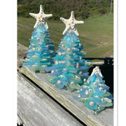 DIY Blue Glass Christmas Tree Ornament