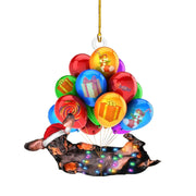 Festive Sausage Dog Christmas Ornament