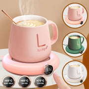 CozyWarm USB Cup Warmer Pad - Adjustable Temperature Electric Mug Heater with LED Display