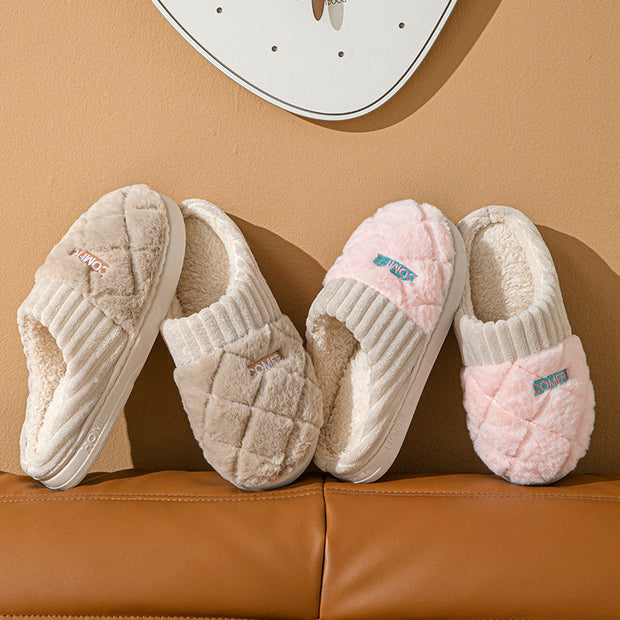 Solid Rhombic Letter Home Slippers Winter Warm Non-slip Floor Bedroom Overview:
 
 Unique design, stylish and beautiful.
 
 Good material, comfortable feet.
 
 A variety of colors, any choice.
 
 
 Specification:
 


 Shoe upper materiZIP UP EXPRESSConsumer productsSolid Rhombic Letter Home Slippers Winter Warm