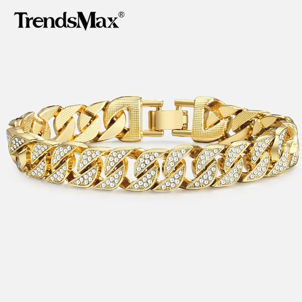 Miami Gold Curb Cuban BraceletIntroducing the Miami Gold Curb Cuban Chain Bracelet, a timeless and original piece of jewelry perfect for an elegant, sophisticated look. This beautiful bracelet isZIP UP EXPRESSMiami Gold Curb Cuban Bracelet