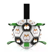 Interactive Soccer Brain Game for DogsSmart Soccer Ball Challenges and Entertains DogsYour dog will have a ball with this ingenious interactive soccer toy!Designed for dogs, this durable rubber soccer baZIP UP EXPRESSInteractive Soccer Brain Game