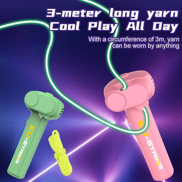 Glow-in-the-Dark Rope Launcher Fidget Toy Fun Electric Toys DecompressSPECIFICATIONSBrand Name: NoEnName_NullMaterial: plasticPlastic Type: ABSOrigin: Mainland ChinaCN: GuangdongRecommend Age: 14+yChoice: yesZIP UP EXPRESS-Dark Rope Launcher Fidget Toy Fun Electric Toys Decompression Rope Handheld Adjustable Speed Glow-