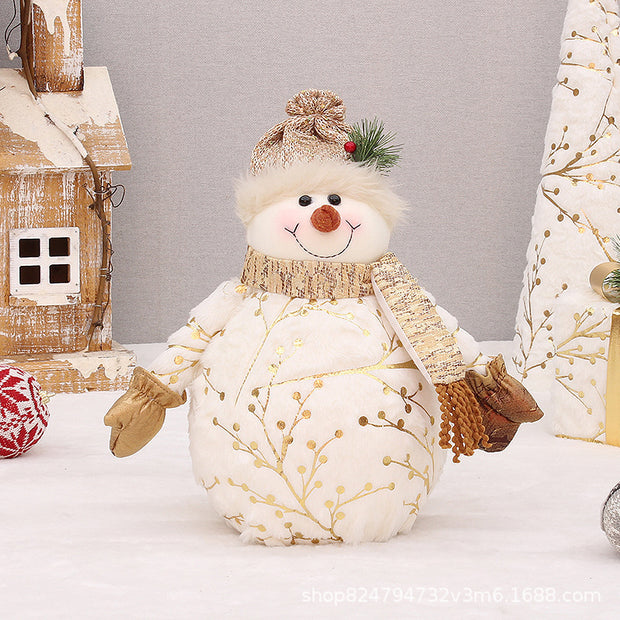 Velvet Snowman Holiday Decor Accent