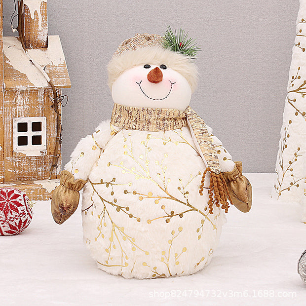 Velvet Snowman Holiday Decor Accent