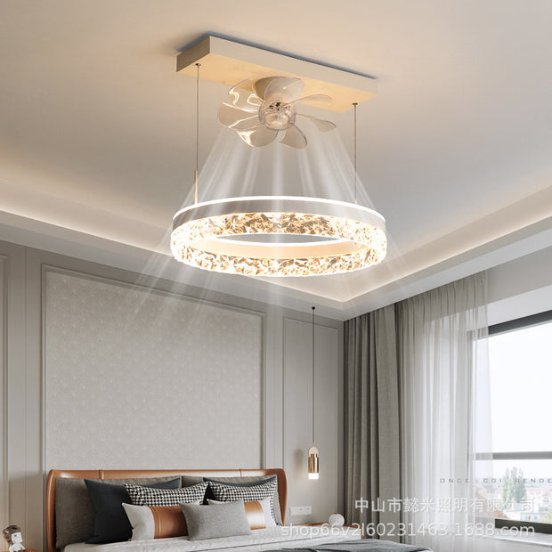 New Ceiling Light Invisible Fan Scandinavian Light Luxury Ceiling Fan Light